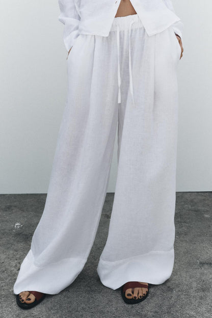 Last day 50%OFF🔥100% LINEN PALAZZO SET(Buy 2 Free Shipping)