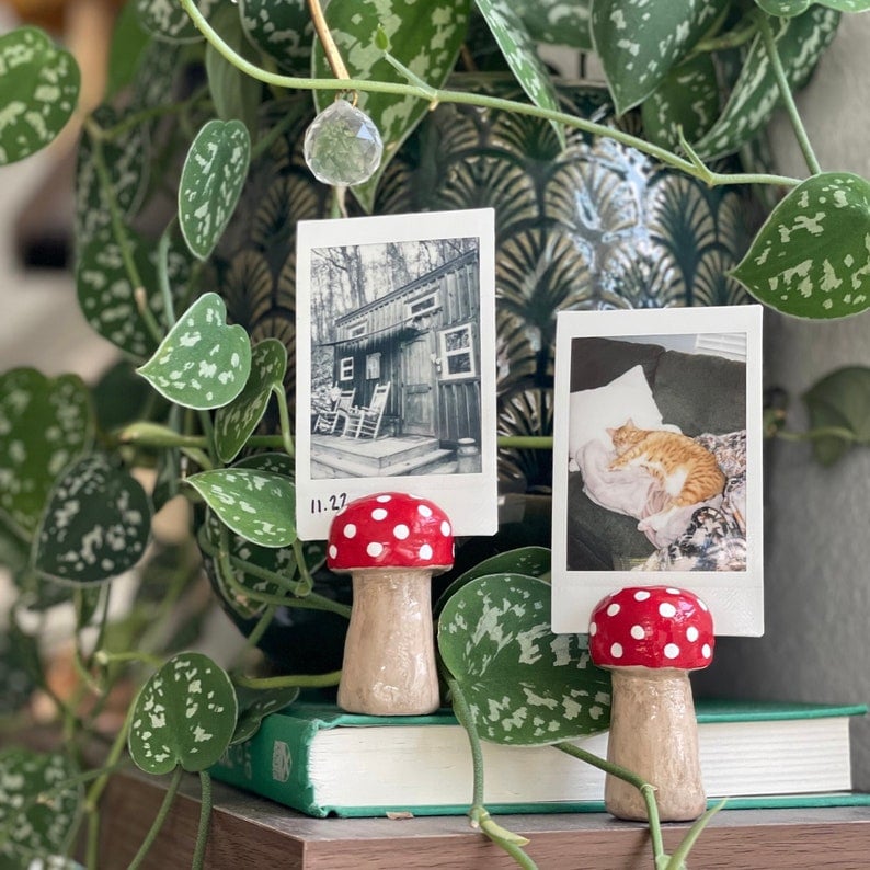 💥Last Day Promotion 50% OFF🔥-Handmade Clay Photo Holders🍄
