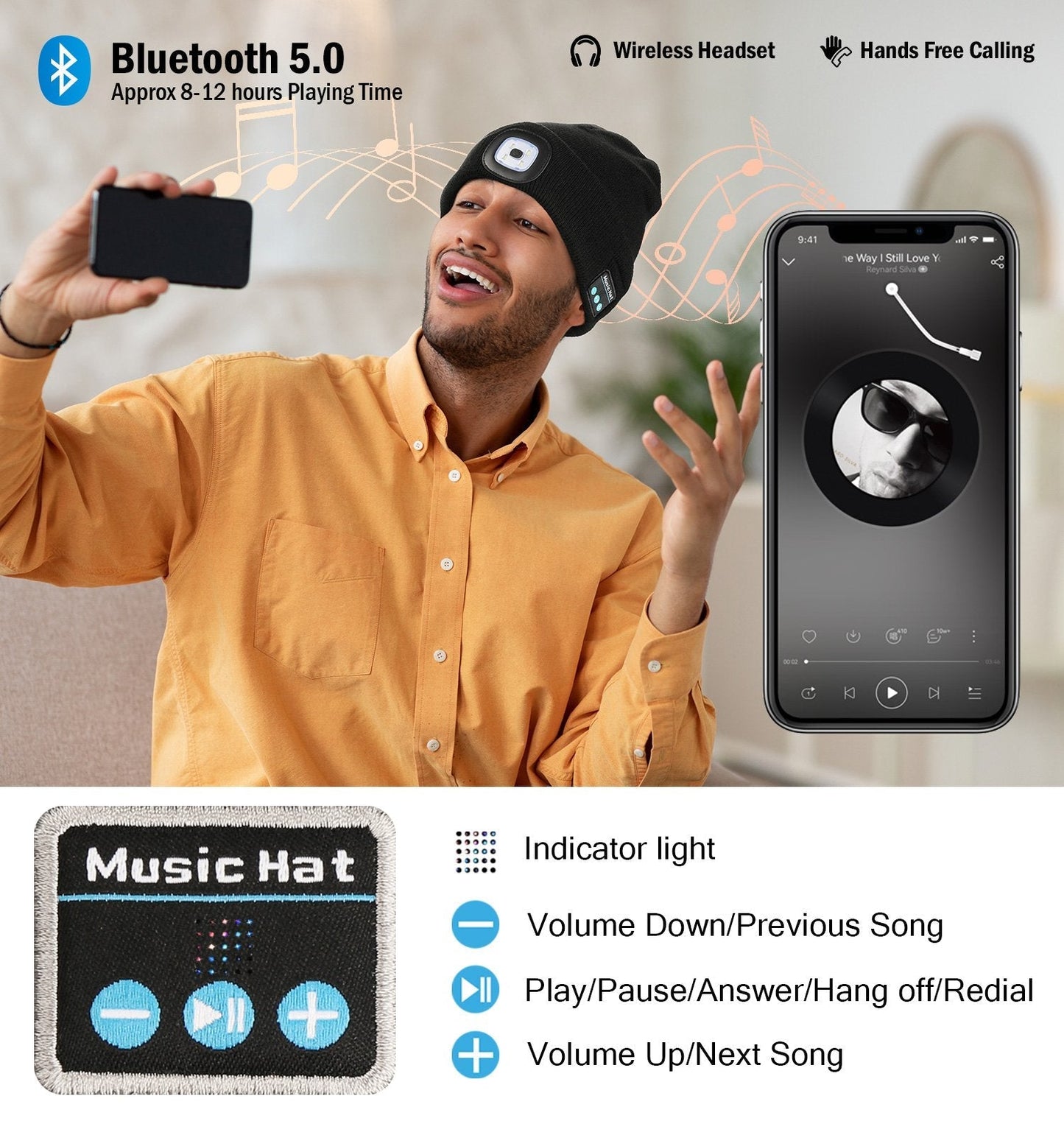 🎅Early Christmas Sale 50% Off🔥-3-in-1 Function Bluetooth Beanie