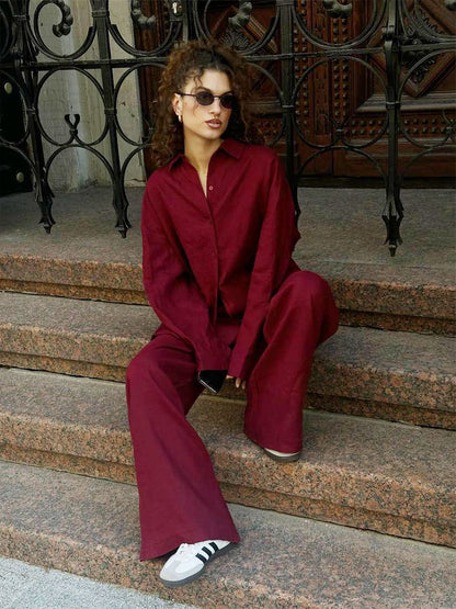 Last day 50%OFF🔥100% LINEN PALAZZO SET(Buy 2 Free Shipping)