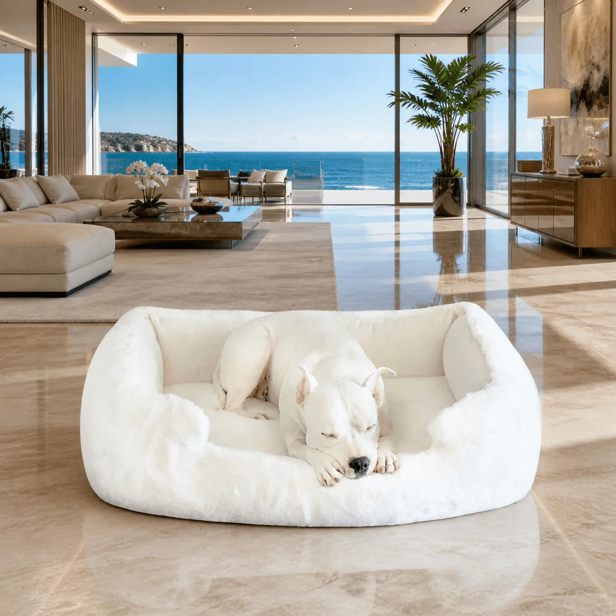 Ruby Puff® Ortho Lounger Companion-Pedic® Luxury Dog Bed