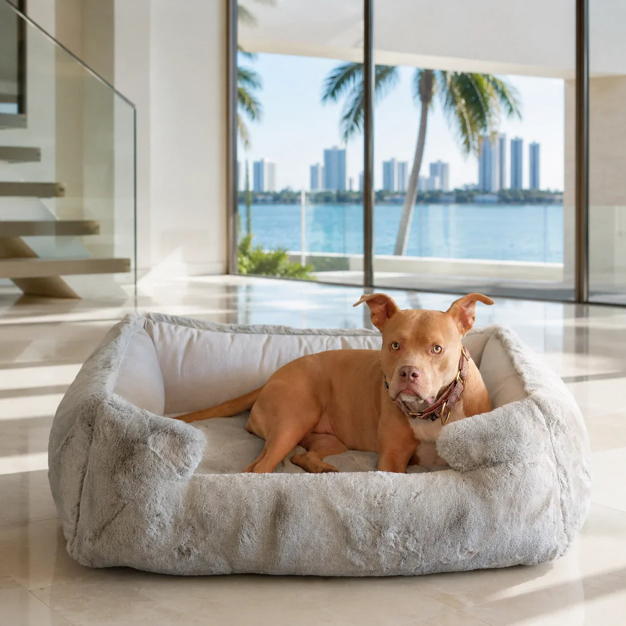 Ruby Puff® Ortho Lounger Companion-Pedic® Luxury Dog Bed