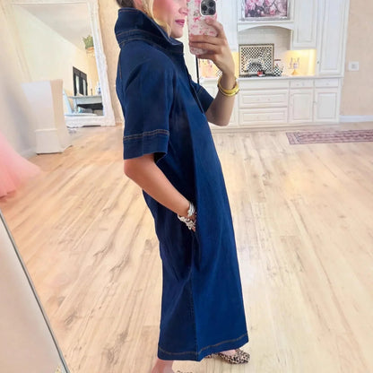 Last day 50%OFF🔥Denim Dress with a Clean Design and Lightweight Fit