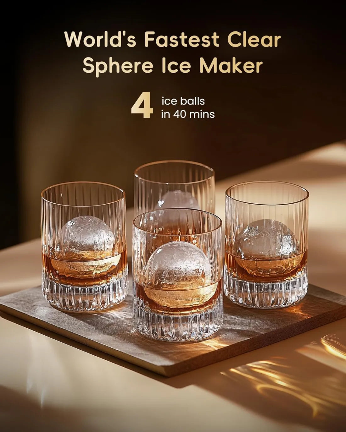 🛒2 "  Clear  Ice  Ball  Maker
